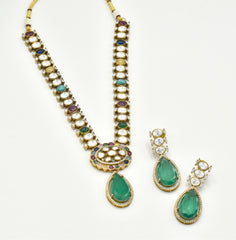 Vetali Polki Multicolor Necklace Set