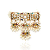 Sheerin Polki Multicolor Pearl Choker - The Pashm