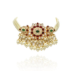 Veena Kundan Polki Choker Set - The Pashm