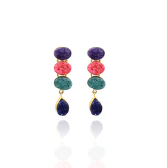 Ziya Multicolor Druzy Earrings