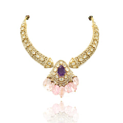 Eashwari Polki Studded Hasli Set - The pashm