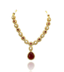Dhara Crystal Studded Pendant Set
