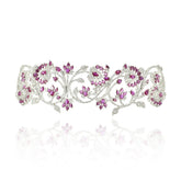 Ardena Ruby Red Floral Choker Set - The Pashm
