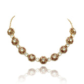 Gulnaar Polki Rose Necklace - The pashm
