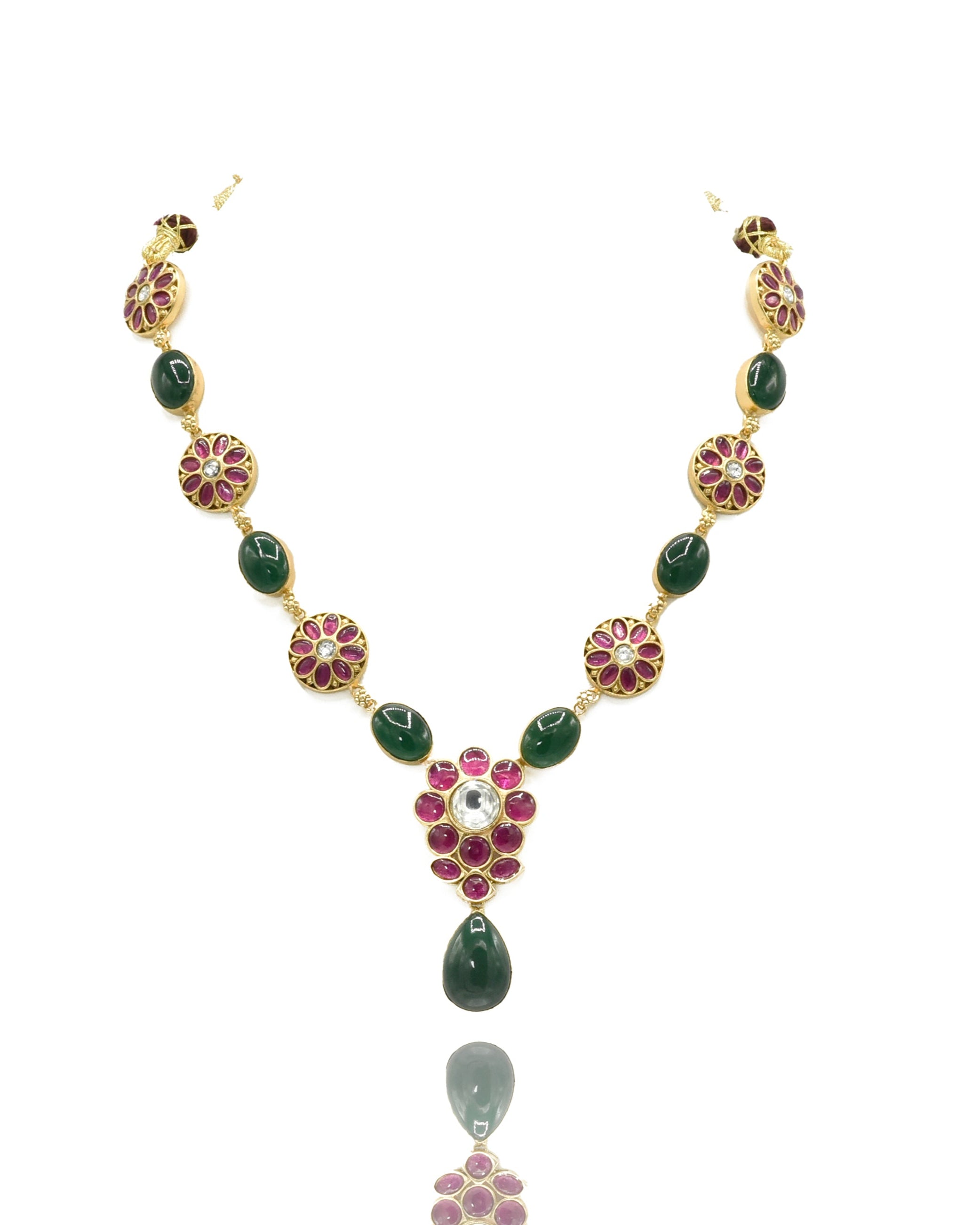 Arya Floral Stones Necklace - The pashm