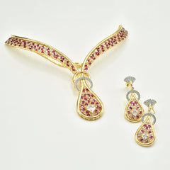 Raina American Diamond Knot Necklace - The Pashm