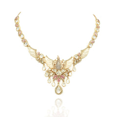 Noor Mayura Polki Peacock Necklace Set - The pashm