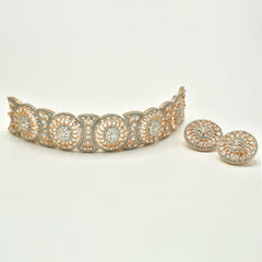 Nima Rose Gold Circular Statement Choker - The Pashm