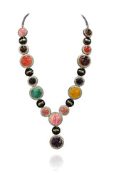 Maya Colored Stones Lion Necklace - The Pashm