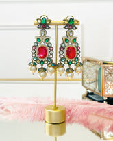 Zoey Multicolor Stones Studded Earrings - The Pashm