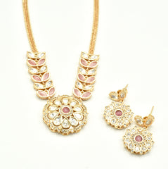 Amisha Polki Flower Pendant Set - The Pashm