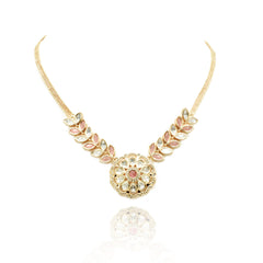 Amisha Polki Flower Pendant Set - The Pashm