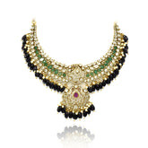 Jivya Encrusted Peacock Necklace Set - The Pashm