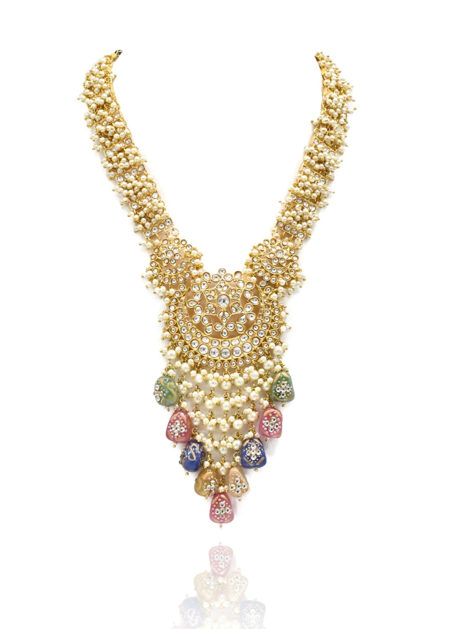 Mehwish Polki Pastel Necklace Set - The Pashm