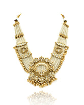 Neeshika Antique Gold Polki Pearl Set - The pashm