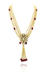 Hema Kundan Pearl Necklace Set - The Pashm