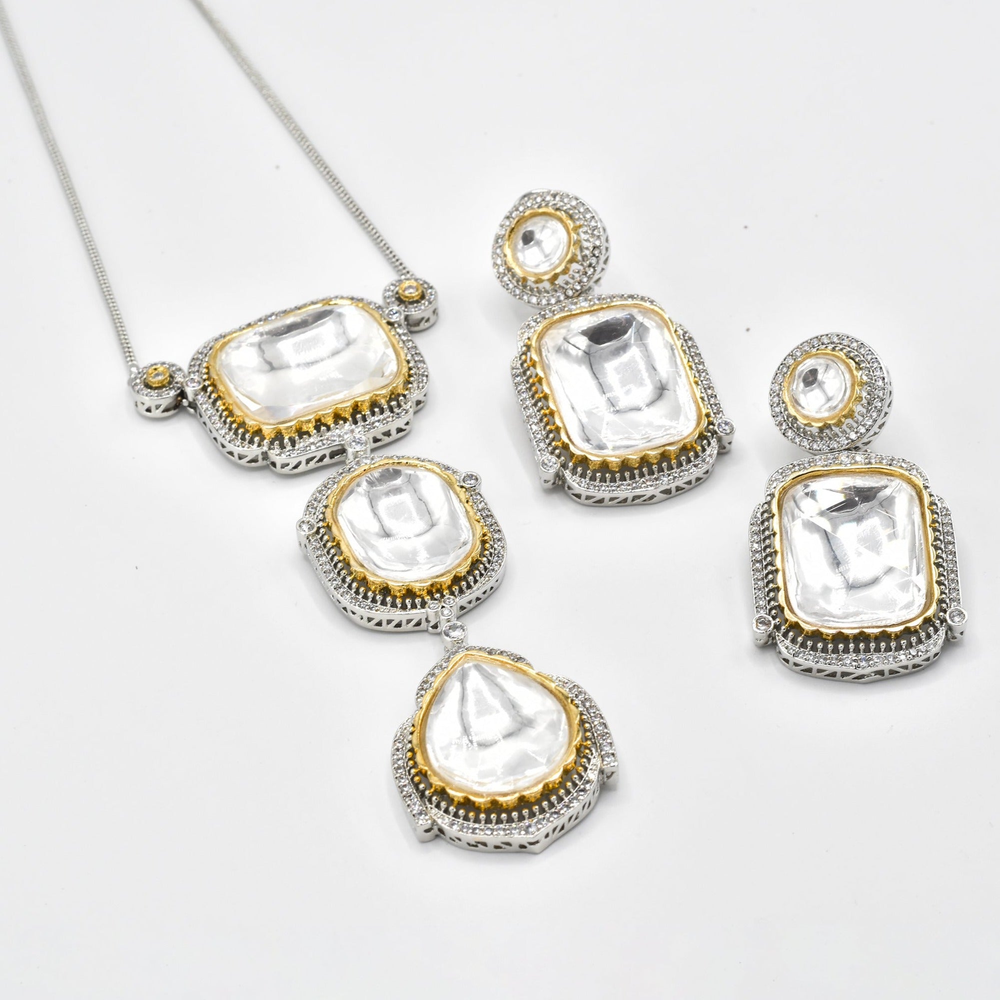 Shifa Moissanite Pendant Set - The Pashm