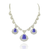 Watika Purple American Diamond Statement Necklace