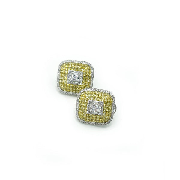 Anessa Studded Earrings Yellow - The Pashm