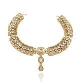 Zaeya Blush Pink American Diamond Statement Necklace Set