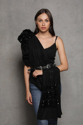 Stripes Sequin Wrap - The Pashm