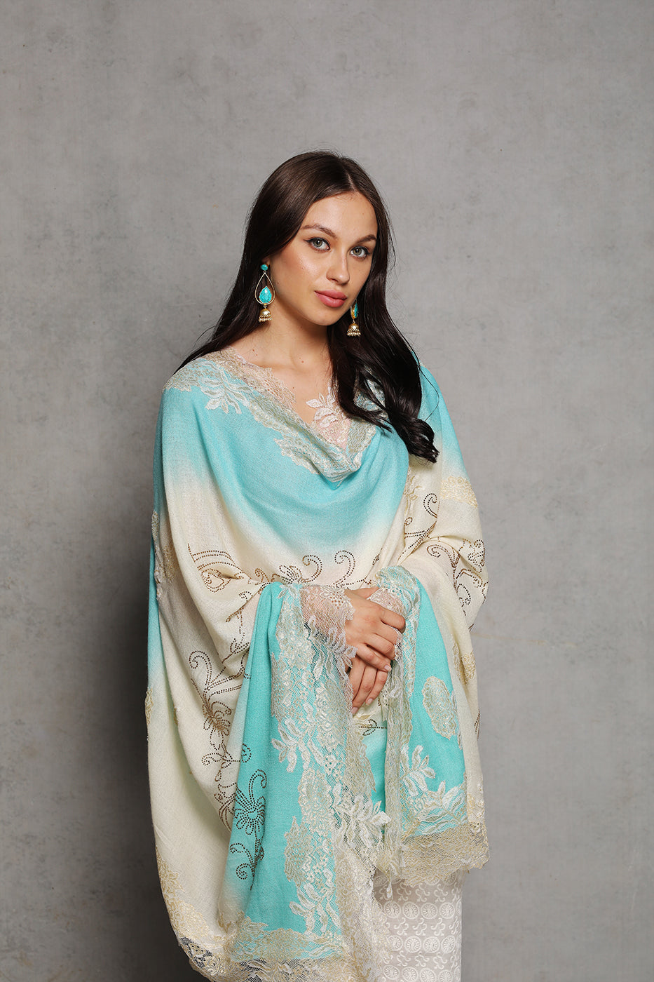 Lace and Rhinestone Wrap - The Pashm