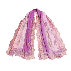 Embellished French Chantilly Lace Ombre Shawl - The Pashm