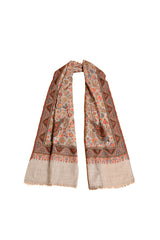Floral Wavy Border Kani - The Pashm