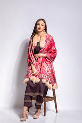 Boiled Wool Faux Fur Pompom Cashmere Wrap - The Pashm