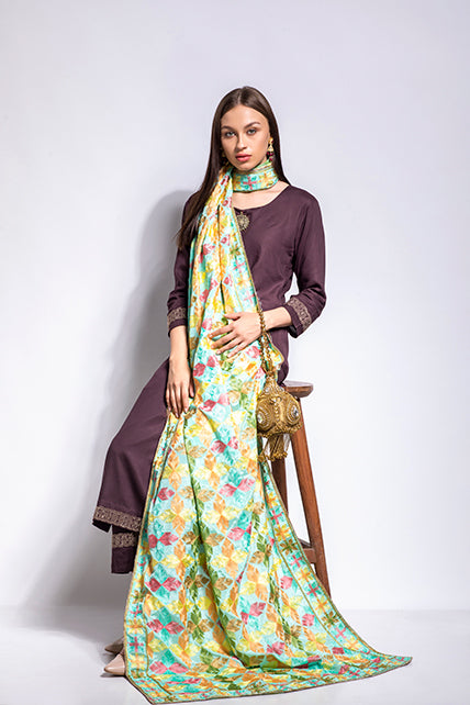 Floral Embroidery Fulkari - The Pashm