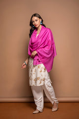 Paisley Embroidered Pashmina Shawl - The Pashm