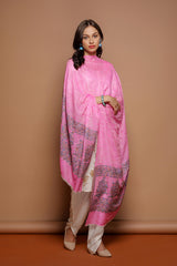 Floral Border Kani Pashmina Stole - The Pashm