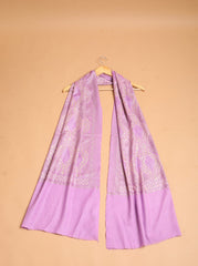 Lavender Embroidered Shawl - The Pashm