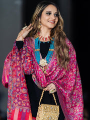 Sabiha Kundan Necklace Set - Blue - The Pashm