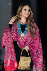 Silk Blend Kani Shawl Red - The Pashm