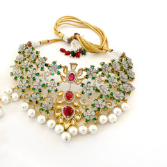 Maleah Floral Choker Set - The Pashm