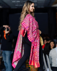 Silk Blend Kani Shawl Red - The Pashm