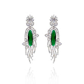 Julie Zirconia Earrings Green - The Pashm