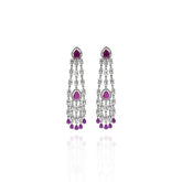 Fiza AD Earrings Pink - The Pashm