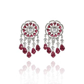 Edith Tassel AD Earrings Red - The Pashm