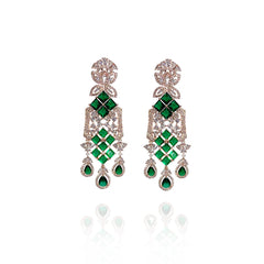 Sonia Zirconia Earrings Green - The Pashm