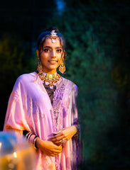 Embellished French Chantilly Lace Ombre Shawl - The Pashm