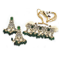 Alessia Victorian Choker Set - Green - The Pashm