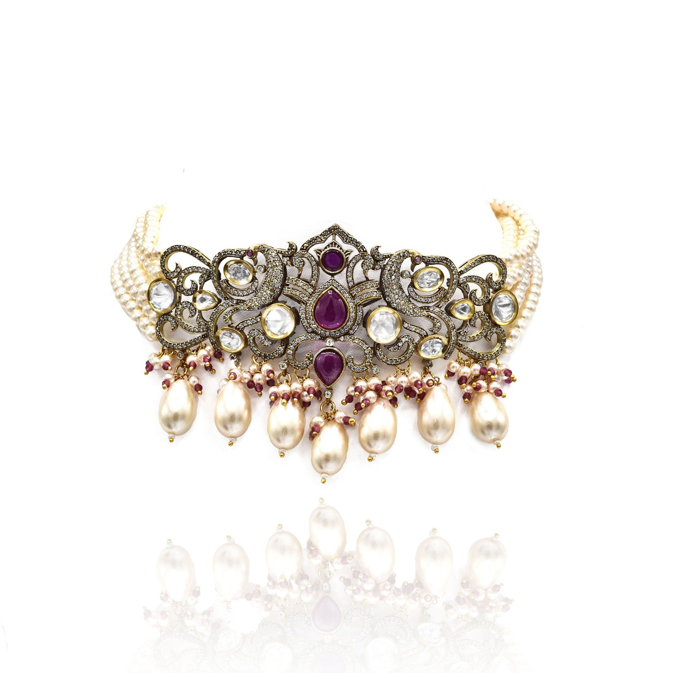 Yuvika Victorian Pearl Choker - The Pashm