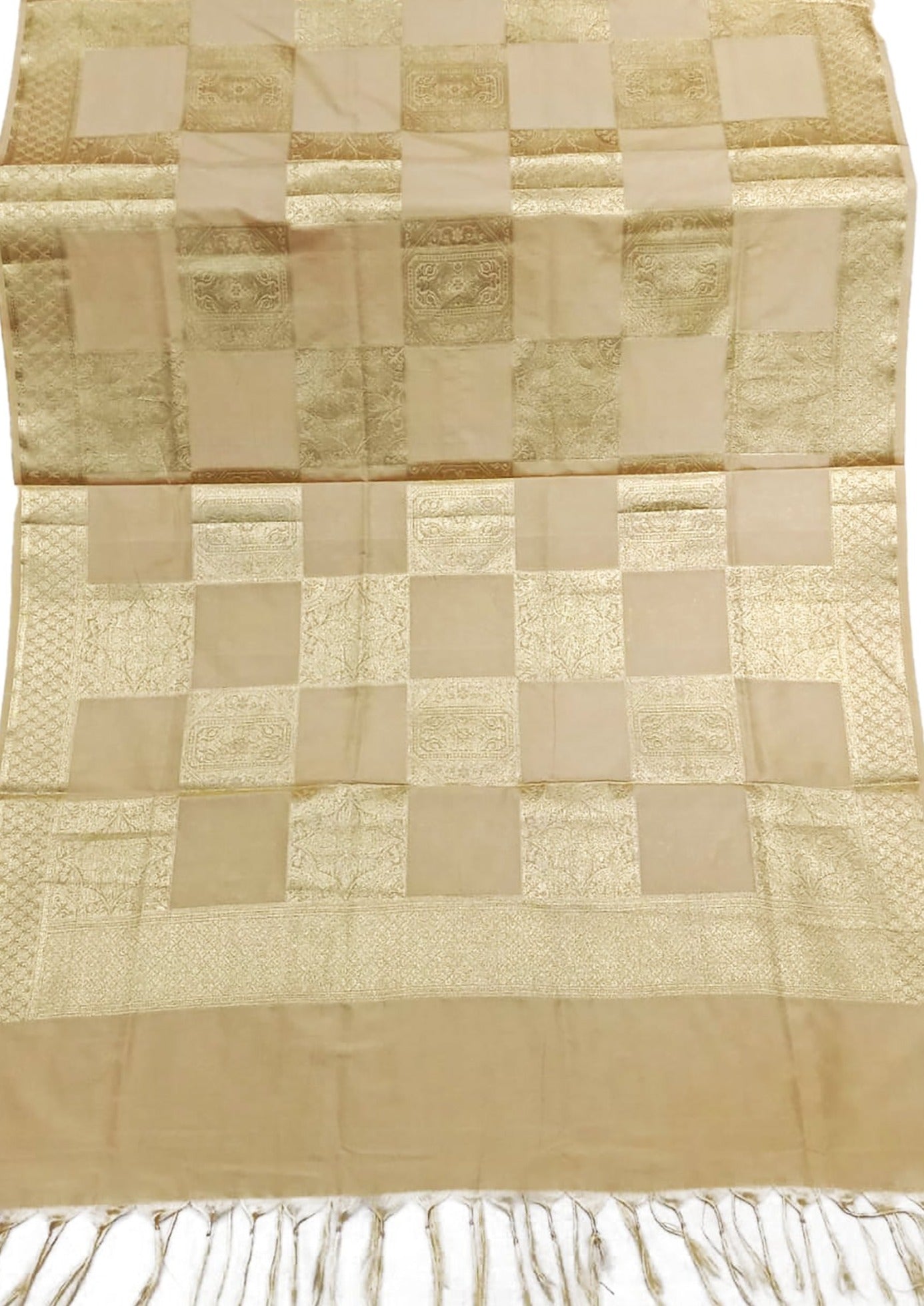 Check Pattern Banarasi Dupatta - The Pashm