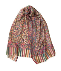 Beige Natural Color Kani Pashmina Shawl - The Pashm