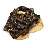 100% Silk Beige Leopard Print Scarf - The Pashm