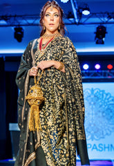 Tilla Embroidery Jaal Pashmina Wool Shawl - The Pashm