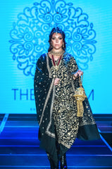 Tilla Embroidery Jaal Pashmina Wool Shawl - The Pashm