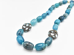 Janet Blue Stone Beads Necklace - The Pashm